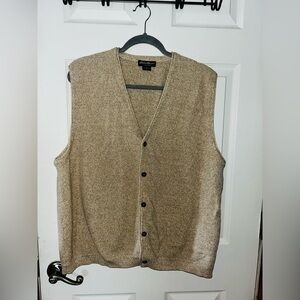 Eddie Bauer 100% Cotton Unisex Cream Sweater Vest XL